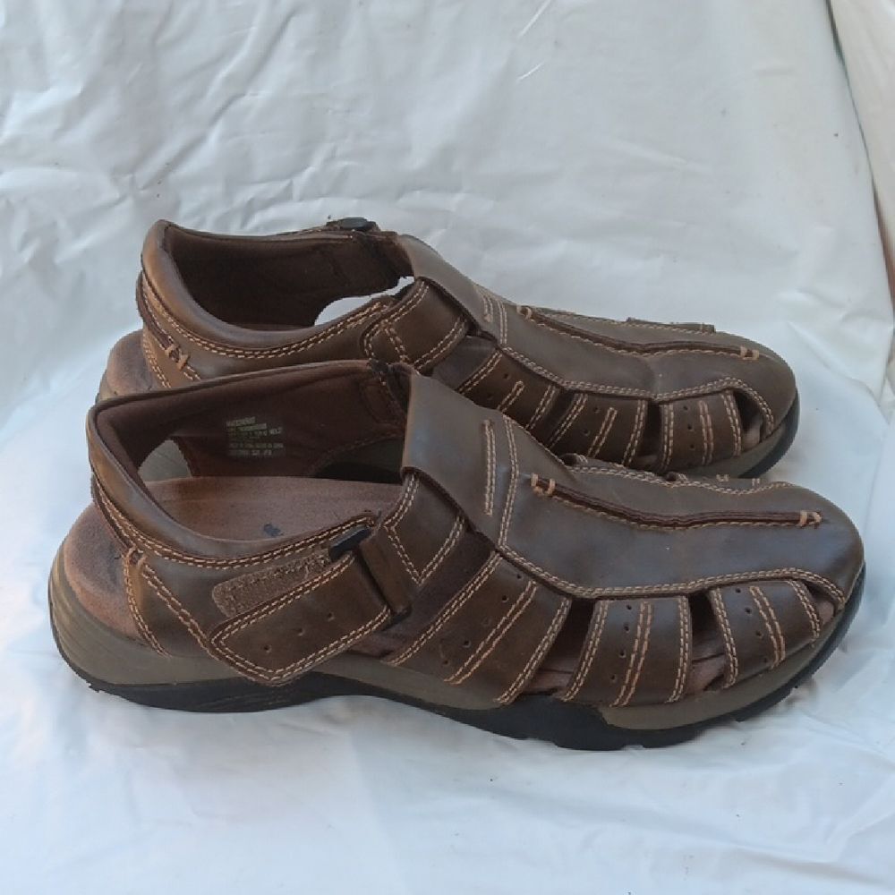 Earth Spirit Gelron Cushion Men's Brown Leather Sandals Size 9